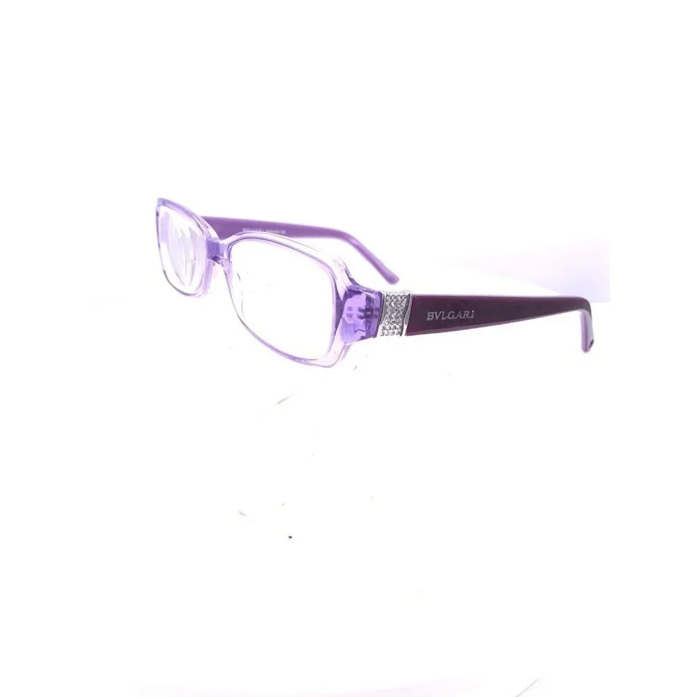 Bulgari Translucent Lavender Front with Dark Purple Temples Women's Glasses